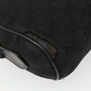 GUCCI GG Canvas Web Sherry Line Bag Black Gold Red 67 01 5654 Auth 179945-13