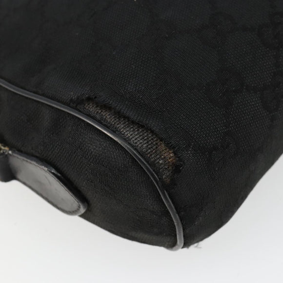 GUCCI GG Canvas Web Sherry Line Bag Black Gold Red 67 01 5654 Auth 179945