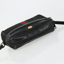 GUCCI GG Canvas Web Sherry Line Bag Black Gold Red 67 01 5654 Auth 179945-6