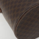 CELINE Macadam Canvas Shoulder Bag PVC Leather Brown Gold Auth 179946-15