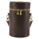 CELINE Macadam Canvas Shoulder Bag PVC Leather Brown Gold Auth 179946-13
