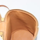 CELINE Macadam Canvas Shoulder Bag PVC Leather Brown Gold Auth 179946-21