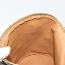 CELINE Macadam Canvas Shoulder Bag PVC Leather Brown Gold Auth 179946-22