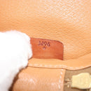 CELINE Macadam Canvas Shoulder Bag PVC Leather Brown Gold Auth 179946-12
