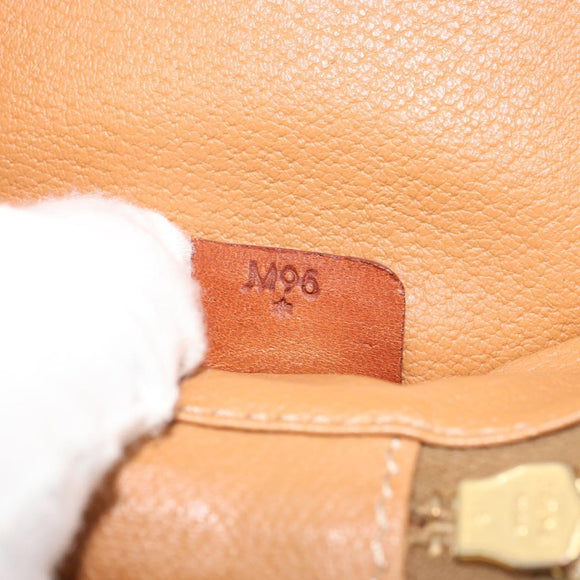 CELINE Macadam Canvas Shoulder Bag PVC Leather Brown Gold Auth 179946