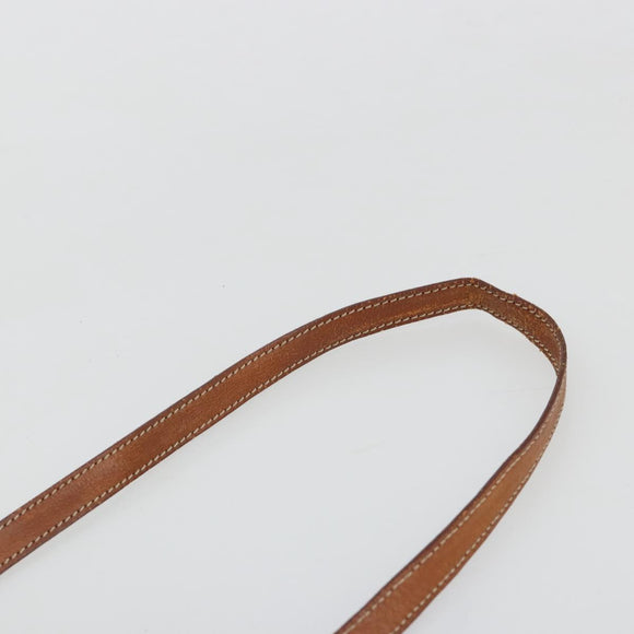 CELINE Macadam Canvas Shoulder Bag PVC Leather Brown Gold Auth 179946