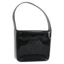 GUCCI Soho Shoulder Bag Patent leather Black Silver Auth 179948-1