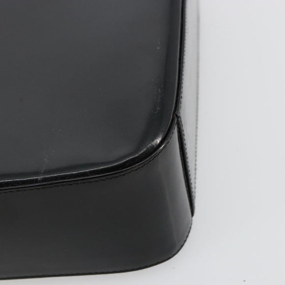 GUCCI Soho Shoulder Bag Patent leather Black Silver Auth 179948