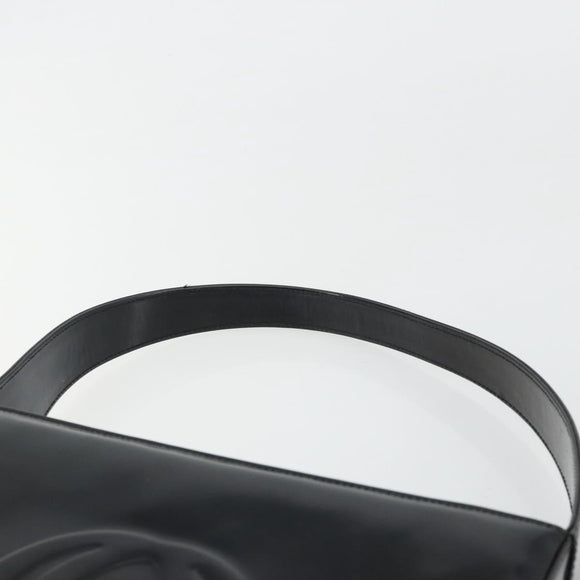 GUCCI Soho Shoulder Bag Patent leather Black Silver Auth 179948