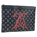 LOUIS VUITTON Monogram Ink Pochette Apollo Clutch Bag Navy M62905 Auth 179951M-1