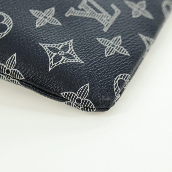 LOUIS VUITTON Monogram Ink Pochette Apollo Clutch Bag Navy M62905 Auth 179951M