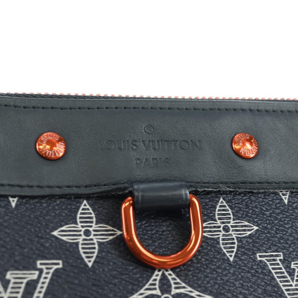 LOUIS VUITTON Monogram Ink Pochette Apollo Clutch Bag Navy M62905 Auth 179951M