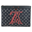 LOUIS VUITTON Monogram Ink Pochette Apollo Clutch Bag Navy M62905 Auth 179951M-13