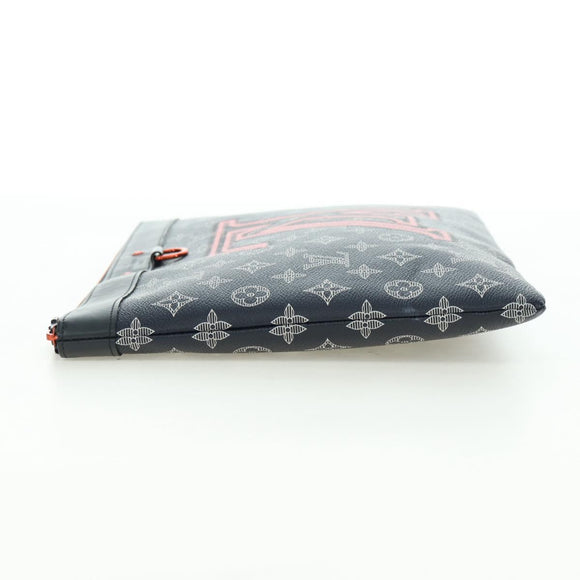 LOUIS VUITTON Monogram Ink Pochette Apollo Clutch Bag Navy M62905 Auth 179951M