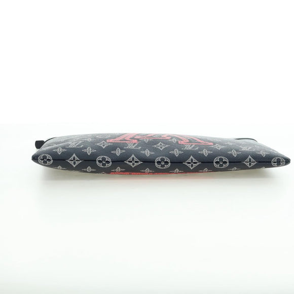 LOUIS VUITTON Monogram Ink Pochette Apollo Clutch Bag Navy M62905 Auth 179951M