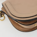 Chloe Nile Hand Bag Leather 2way Beige Gold Auth 179953A-15
