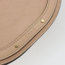 Chloe Nile Hand Bag Leather 2way Beige Gold Auth 179953A-18