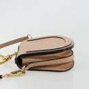 Chloe Nile Hand Bag Leather 2way Beige Gold Auth 179953A-4