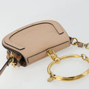 Chloe Nile Hand Bag Leather 2way Beige Gold Auth 179953A-6