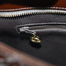 CHANEL Matelasse Reprint Tote Bag Patent leather Dark Brown Gold CC Auth 179958V-21