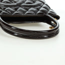 CHANEL Matelasse Reprint Tote Bag Patent leather Dark Brown Gold CC Auth 179958V-7