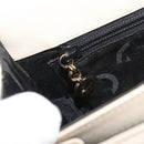 Salvatore Ferragamo Gancini Handtas Leer 2way Wit Goud Auth 179959-25