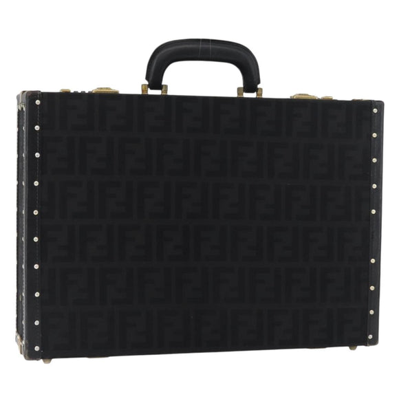 FENDI Zucca Canvas Truhe Schwarz Auth 179960A