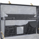 FENDI Zucca Canvas Truhe Schwarz Auth 179960A-17