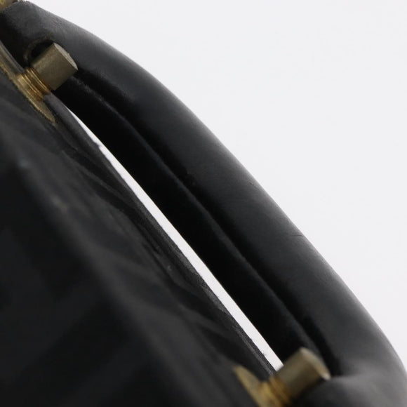FENDI Zucca Canvas Truhe Schwarz Auth 179960A