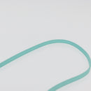 TIFFANY&Co. Return To Charm Bag Leder 2-Wege Türkisblau Silber Auth 179961A-15