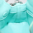 TIFFANY&Co. Return To Charm Bag Leder 2-Wege Türkisblau Silber Auth 179961A-21