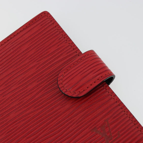 LOUIS VUITTON Epi Mini Agenda Day Planner Cover Red R20077 LV Auth 179965