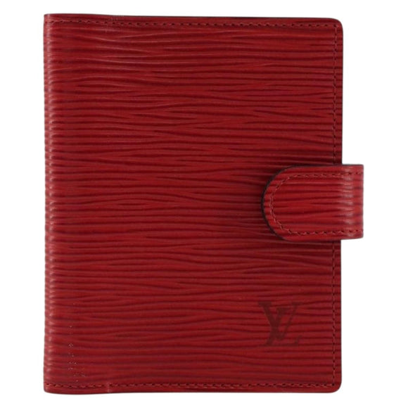 LOUIS VUITTON Epi Mini Agenda Day Planner Cover Red R20077 LV Auth 179965