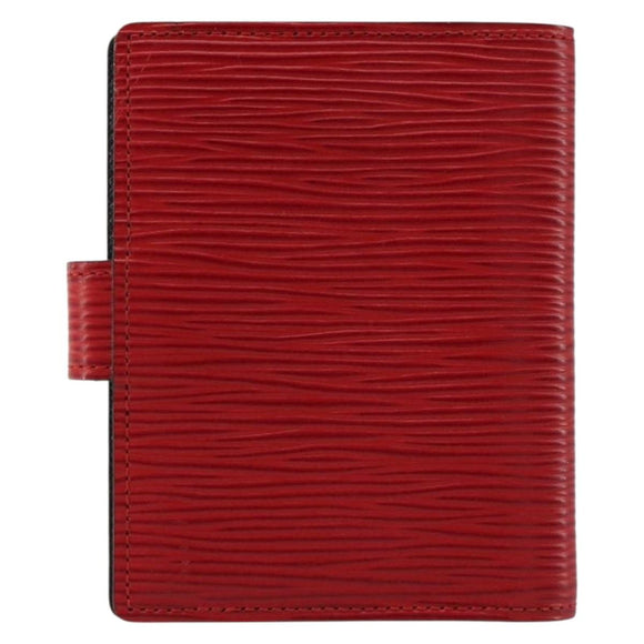 LOUIS VUITTON Epi Mini Agenda Day Planner Cover Red R20077 LV Auth 179965