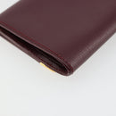 CARTIER Must Line Portemonnee Leer Bordeaux Goud Origineel 179966A-16