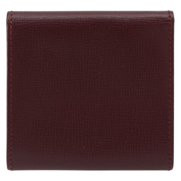 CARTIER Must Line Portemonnee Leer Bordeaux Goud Origineel 179966A