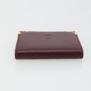 CARTIER Must Line Portemonnee Leer Bordeaux Goud Origineel 179966A-5