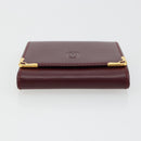 CARTIER Must Line Portemonnee Leer Bordeaux Goud Origineel 179966A-6