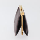 CARTIER Must Line Coin Purse Leather Bordeaux Gold Auth 179967A-3
