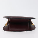 CARTIER Must Line Coin Purse Leather Bordeaux Gold Auth 179967A-6