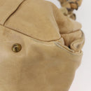 Chloe Hand Bag Leather Beige Gold Auth 179981-11