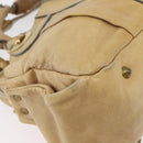Chloe Hand Bag Leather Beige Gold Auth 179981-12