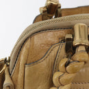 Chloe Hand Bag Leather Beige Gold Auth 179981-15