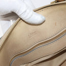 Chloe Hand Bag Leather Beige Gold Auth 179981-16
