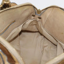 Chloe Hand Bag Leather Beige Gold Auth 179981-18