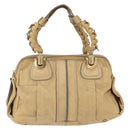 Chloe Hand Bag Leather Beige Gold Auth 179981-2