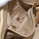Chloe Hand Bag Leather Beige Gold Auth 179981-21
