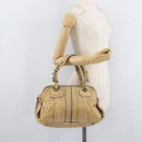 Chloe Hand Bag Leather Beige Gold Auth 179981-24