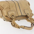 Chloe Hand Bag Leather Beige Gold Auth 179981-6