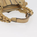 Chloe Hand Bag Leather Beige Gold Auth 179981-7